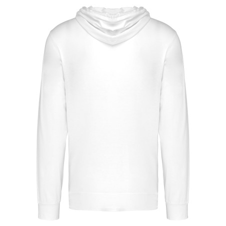 Lightweight cotton hooded sweatshirt