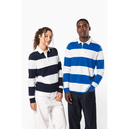 Polo a rayas manga larga unisex