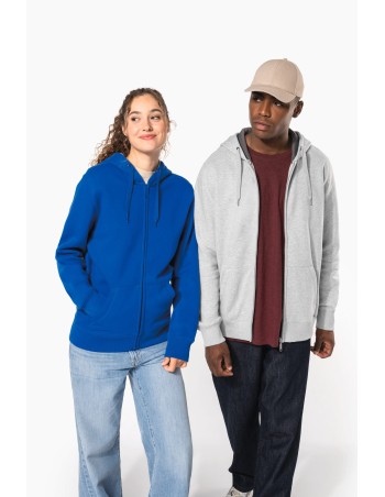 Full zip hooded sweatshirt