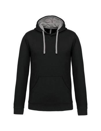 Sudadera capucha contrastada hombre 2