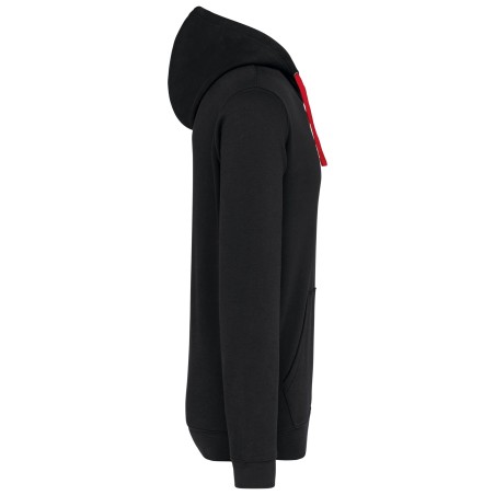 Men\\\'s contrast hooded sweatshirt