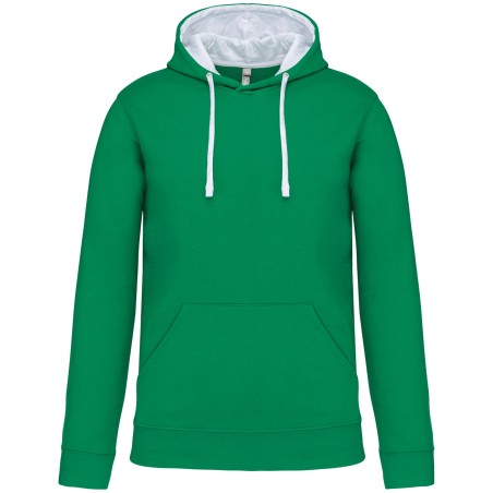 Men\\\'s contrast hooded sweatshirt