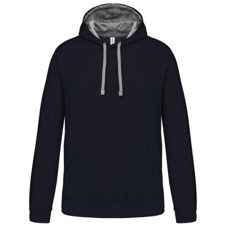Men\\\'s contrast hooded sweatshirt