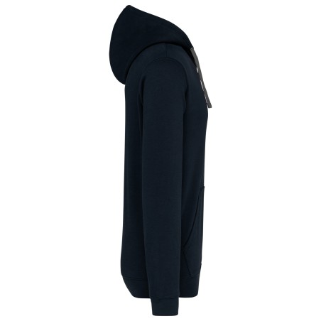 Men\\\'s contrast hooded sweatshirt
