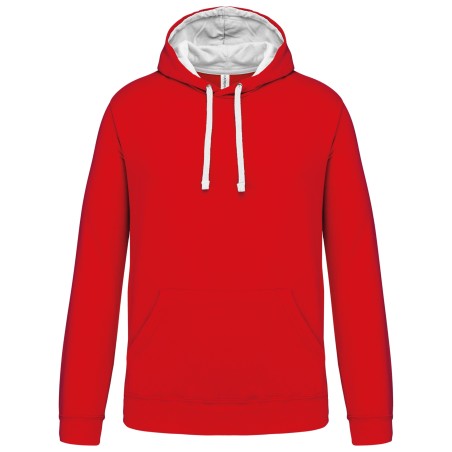 Men\\\'s contrast hooded sweatshirt