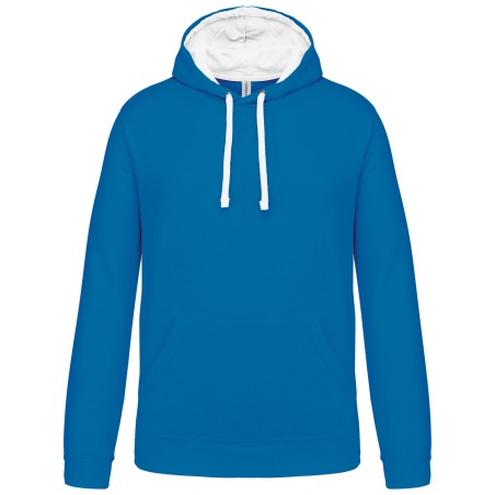 Men\\\'s contrast hooded sweatshirt