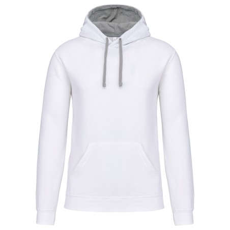 Men\\\'s contrast hooded sweatshirt