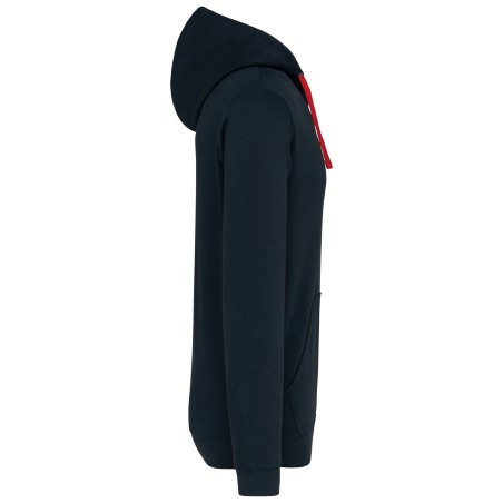 Men\\\'s contrast hooded sweatshirt
