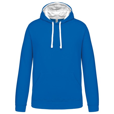 Men\\\'s contrast hooded sweatshirt