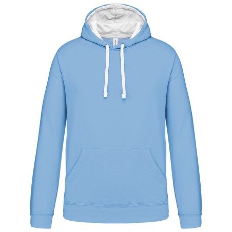 Men\\\'s contrast hooded sweatshirt