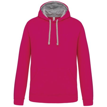 Men\\\'s contrast hooded sweatshirt