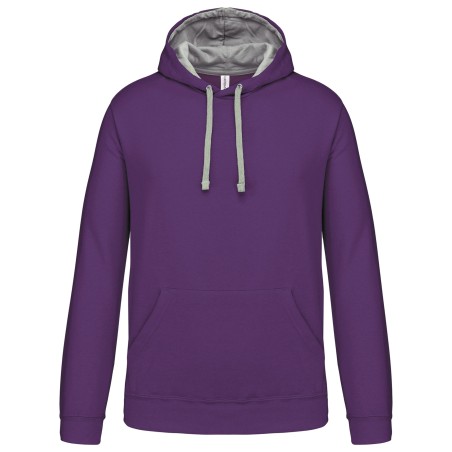 Men\\\'s contrast hooded sweatshirt