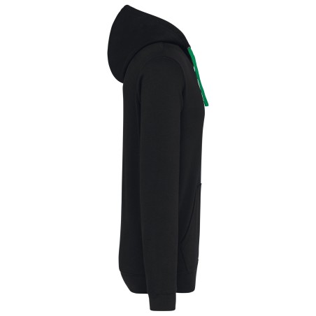 Men\\\'s contrast hooded sweatshirt