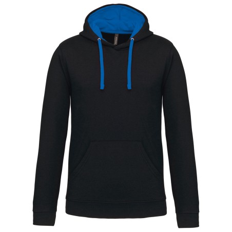 Men\\\'s contrast hooded sweatshirt
