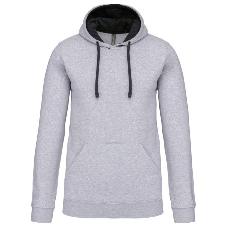 Men\\\'s contrast hooded sweatshirt