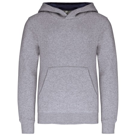 Kids\\\' contrast hooded sweatshirt