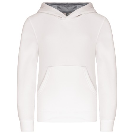 Kids\\\' contrast hooded sweatshirt