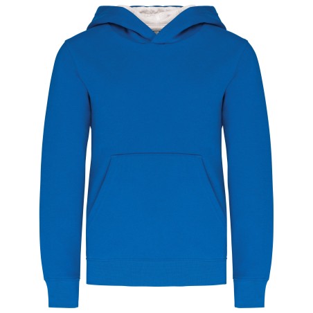 Kids\\\' contrast hooded sweatshirt