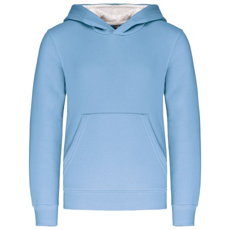 Kids\\\' contrast hooded sweatshirt
