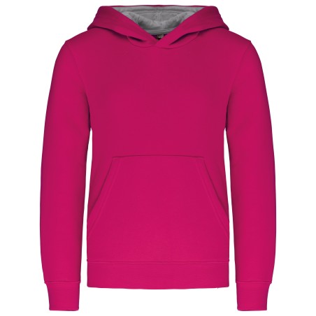Kids\\\' contrast hooded sweatshirt