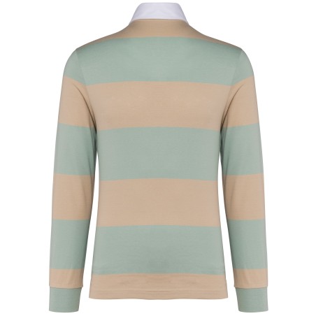 Polo a rayas manga larga unisex