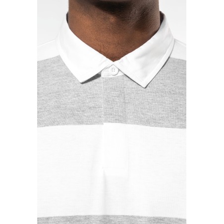 Polo a rayas manga corta unisex