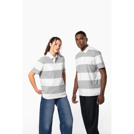 Polo a rayas manga corta unisex