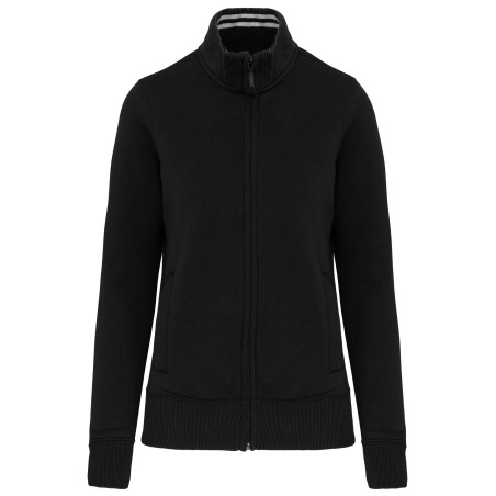 Chaqueta de felpa con cremallera mujer