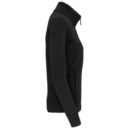Chaqueta de felpa con cremallera mujer
