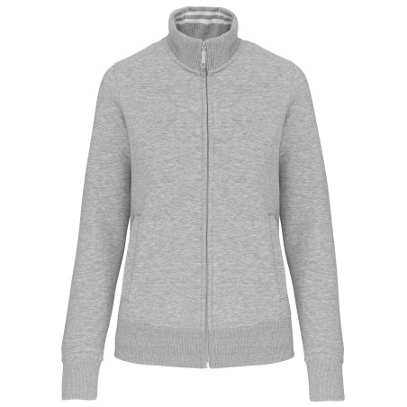 Chaqueta de felpa con cremallera mujer