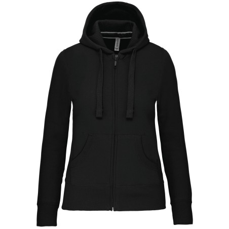Ladies\\\' full zip hooded sweatshirt