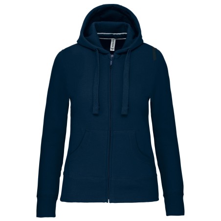 Sudadera con capucha y cremallera de mujer