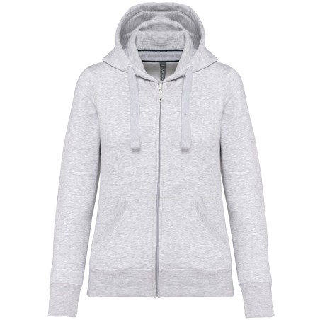 Ladies\\\' full zip hooded sweatshirt