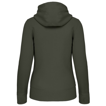 Sudadera con capucha y cremallera de mujer