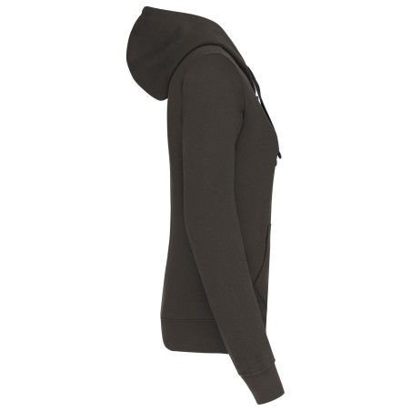 Ladies\\\' contrast hooded sweatshirt