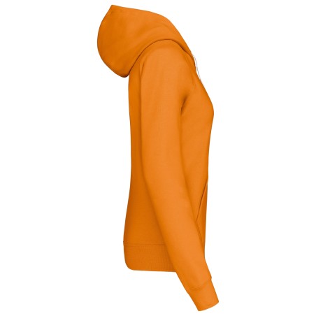 Ladies\\\' contrast hooded sweatshirt