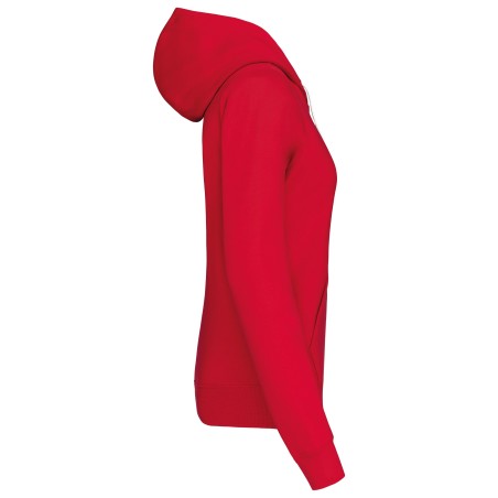 Ladies\\\' contrast hooded sweatshirt