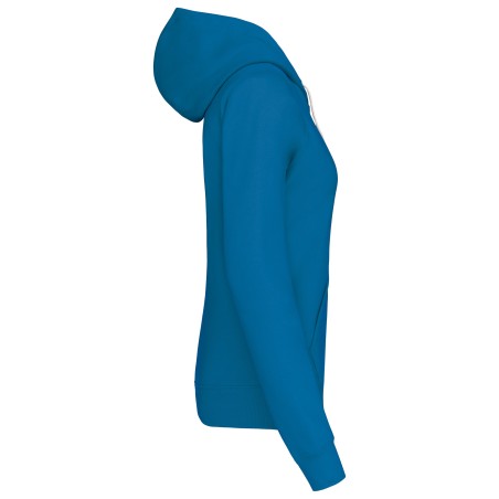 Ladies\\\' contrast hooded sweatshirt