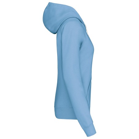 Ladies\\\' contrast hooded sweatshirt