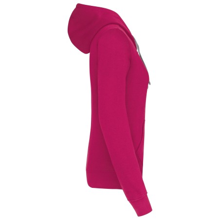 Ladies\\\' contrast hooded sweatshirt