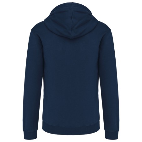 Men\\\'s contrast hooded full zip sweatshirt