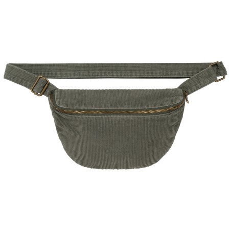 Eco-friendly corduroy washed effect fanny bag