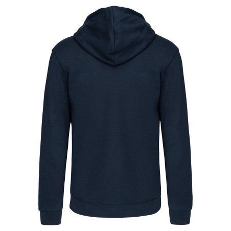 Men\\\'s contrast hooded full zip sweatshirt