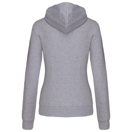 Ladies’ contrast hooded full zip sweatshirt