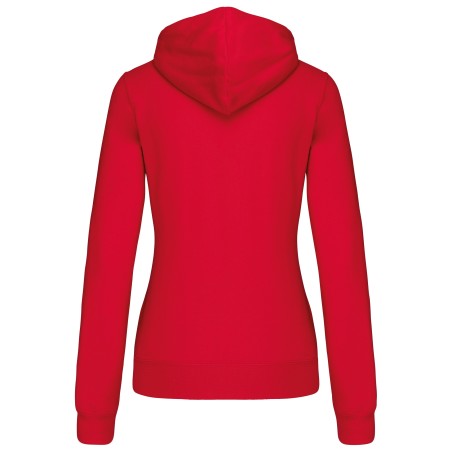 Ladies’ contrast hooded full zip sweatshirt
