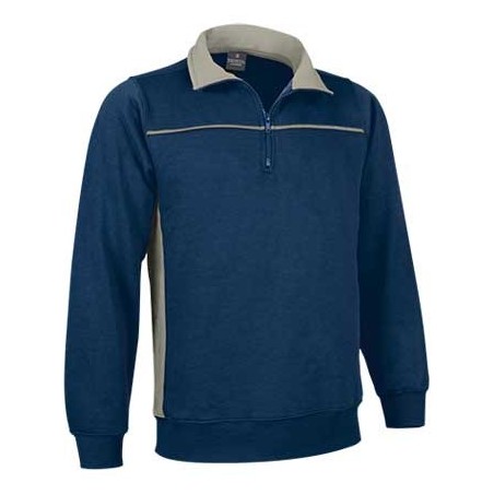 SUDADERA BICOLOR MEDIA CREMALLERA