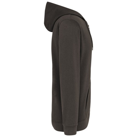 Full zip hooded sweatshirt