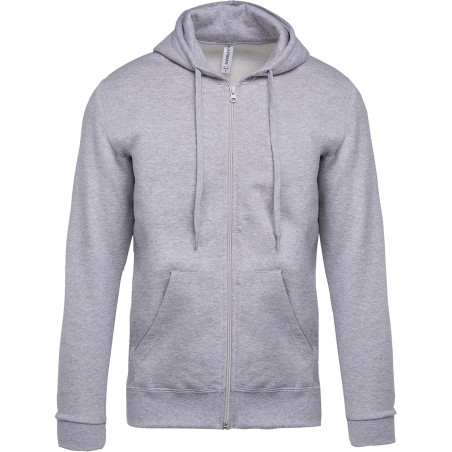 Full zip hooded sweatshirt