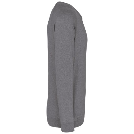Sudadera algodón orgánico con cuello redondo y mangas raglán de hombre