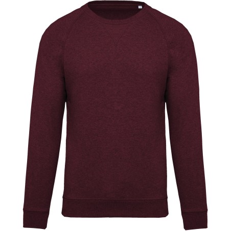 Men\\\'s organic cotton crew neck raglan sleeve sweatshirt